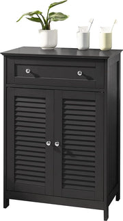 Cassa da bagno - Appoggio per bagno - Cassa a muro con ante scorrevoli e lavello - Grigio scuro