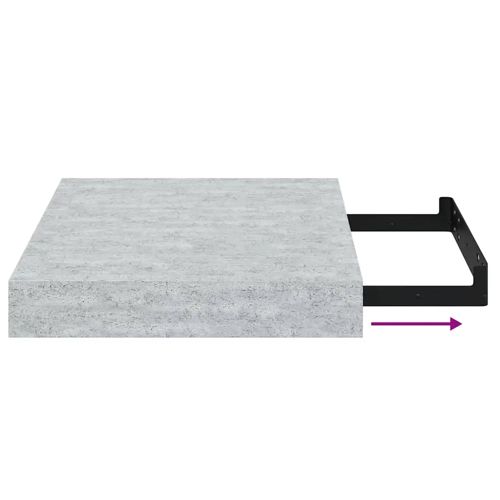 Scaffale a parete | Ripiano a parete | Mensola a parete Grigio Cemento 23x23,5x3,8 cm in MDF