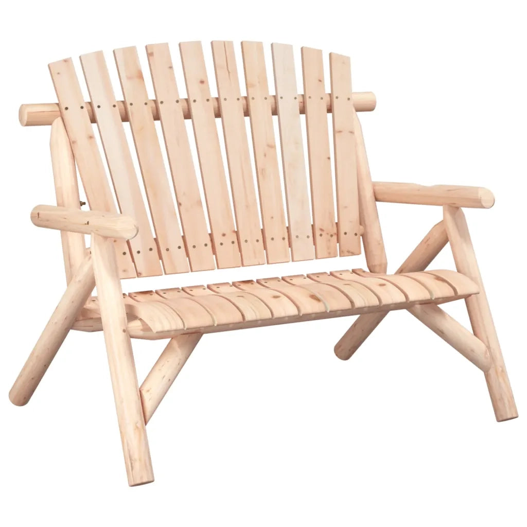 Panca Giardino 2 Posti 119x85x98cm Legno Massello Abete Rosso 363347