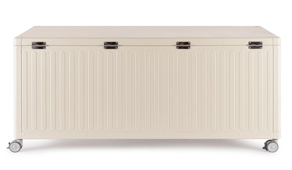 Baule Contenitore da Esterno 182x89,4x70h cm Apertura Facile e Ruote in Alluminio Ocean L Seta