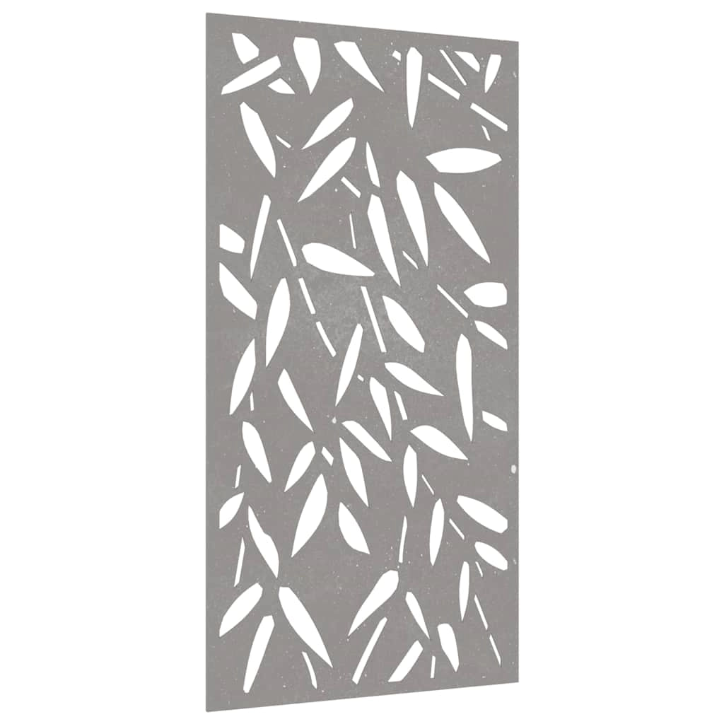 Decorazione Muro Giardino 105x55 cm Foglie BambÃ¹ Acciaio Cortencod mxl 106671