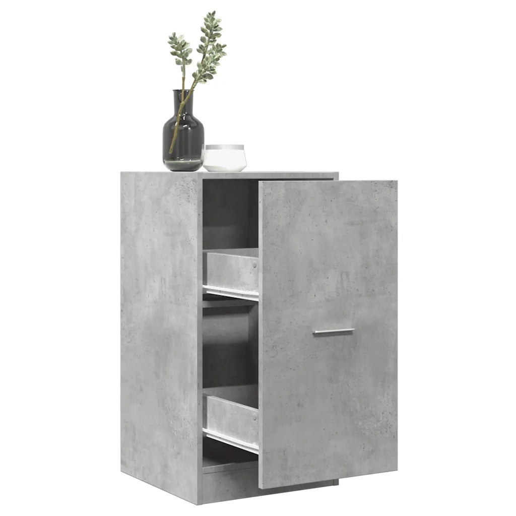 vidaXL Armadietto da Farmacia Grigio Cemento 40x41x77,5 cm Truciolato