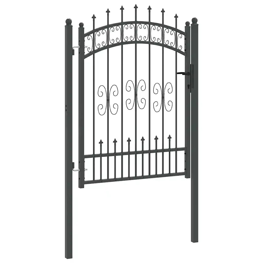 Cancello con Punta a Lancia KAMPEN 103 x 175 cm Acciaio Grigio
