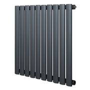Radiatore Orizzontale Design Ovale Colonna Singola Antracite 600x600 mm
