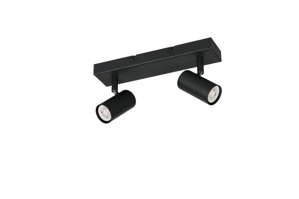 Faretto da soffitto doppio 2xGU10 nero metallo TARYN RL