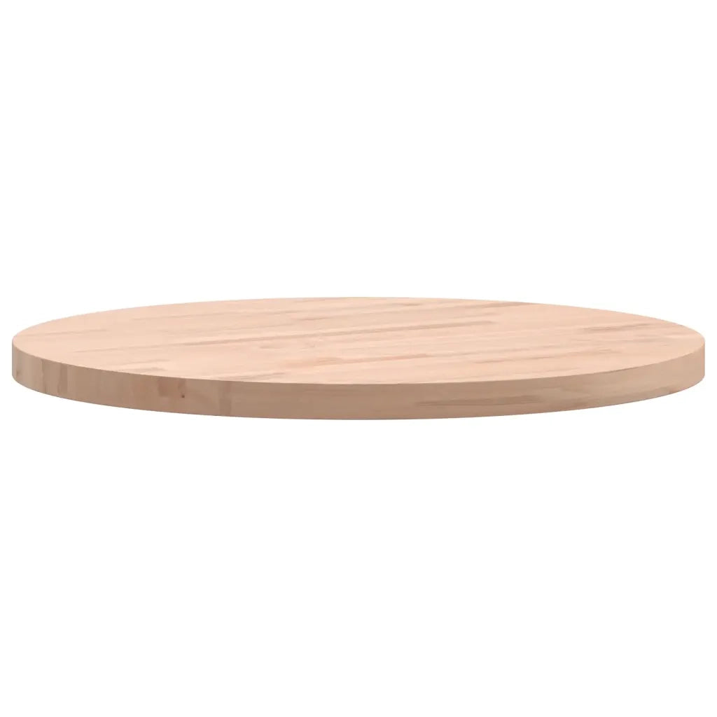 Piano per Tavolo Ã˜50x2,5 cm Rotondo in Legno Massello di Faggio