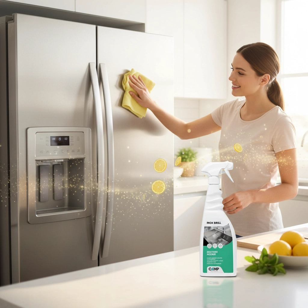 Inox brill 750 ml pulitore lucidante e protettivo per superfici in acciaio