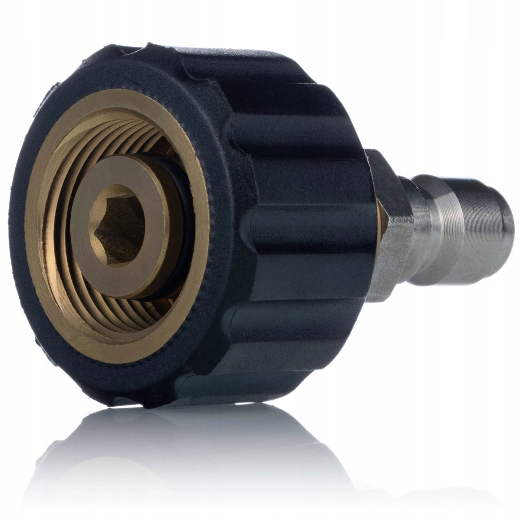 Adattatore Girevole M22x1.5 a 3/8 per Idropulitrice – Acciaio Inox e Ottone | 4000 PSI | 90°C | 30 l/min