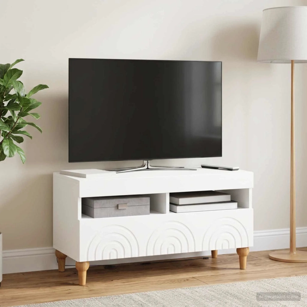 Mobile TV LED Bianco Legno ingegnerizzato 896335