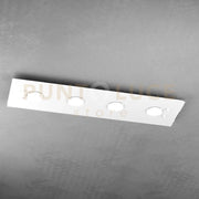 PATH PLAFONIERA 4 LUCI ATTACCO GX53 RETTANGOLARE BIANCO