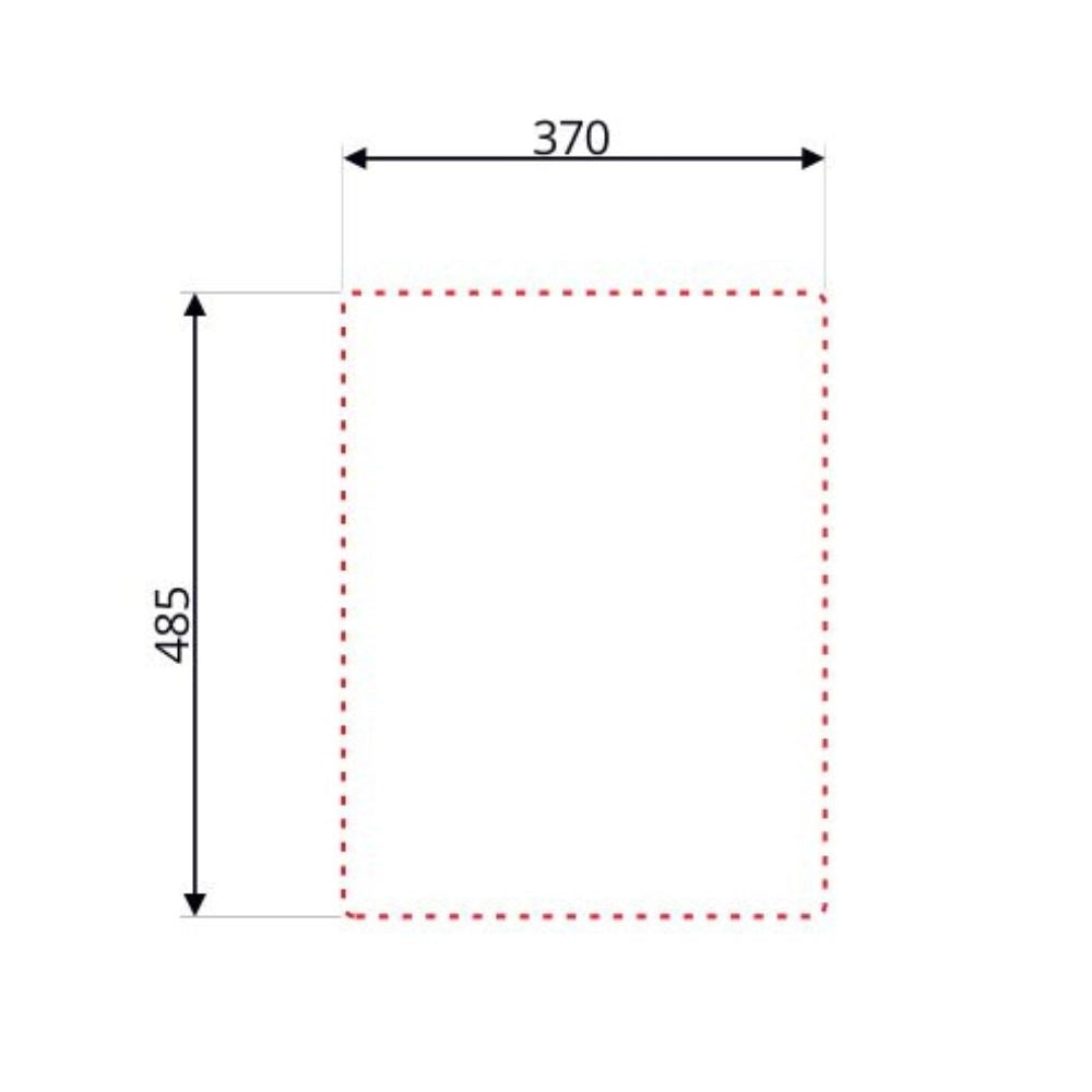 Lavello da incasso SA349 1 vasca 39x50.5 cm. inox