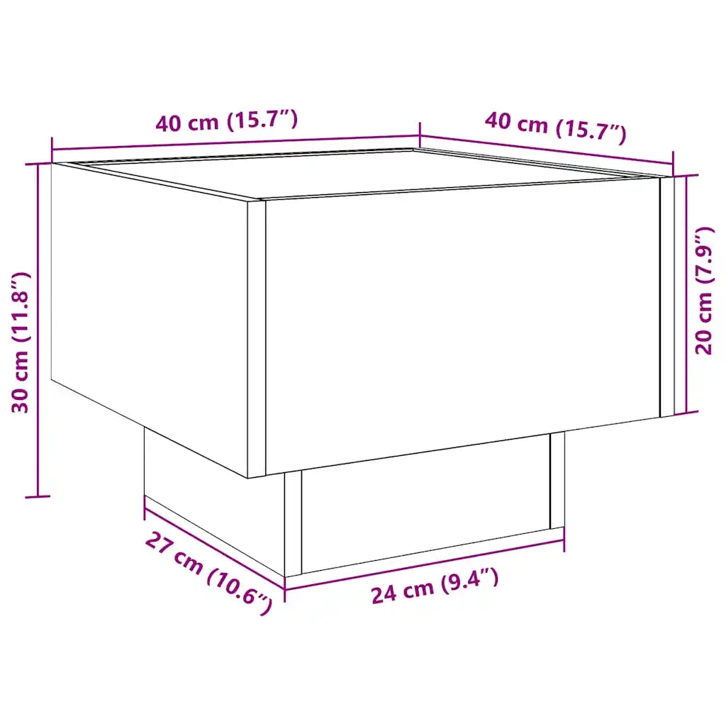 vidaXL Armadio rovere artigianale 40 x 40 x 30 cm