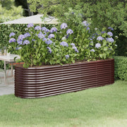 Letto Giardino Acciaio Zincato 296x80x68cm Marrone 318960