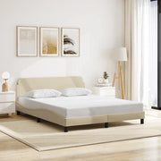 Giroletto senza Materasso Crema 160x200 cm in Tessuto
