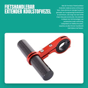 Estensione Manubrio per Bicicletta - Fibra di Vetro - Risparmio di Spazio - Attacco in Alluminio - Regolabile - Accessori per Bicicletta - Adatto per Biciclette con Manubrio da 31,8 mm