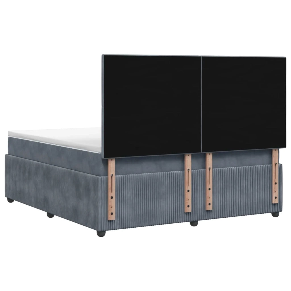 Letto box spring con materasso Grigio Scuro 180 x 200 cm 3454662