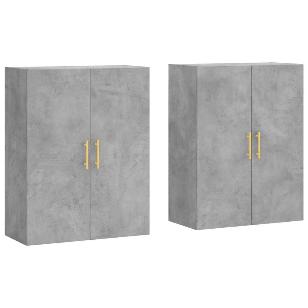 Mobili a Parete 2 pz Grigio Cemento 69,5x34x90 cmcod mxl 94129