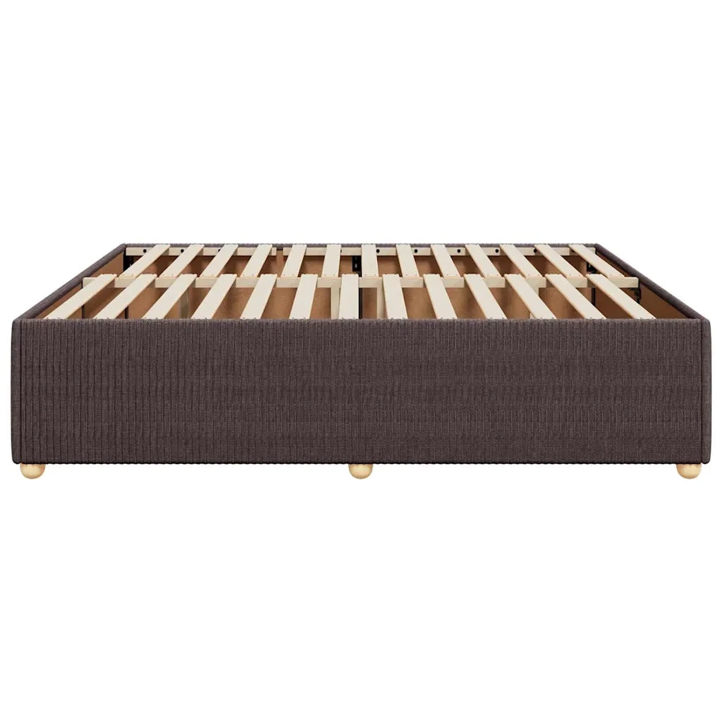 Giroletto senza Materasso Marrone Scuro 200x200 cm in Tessuto