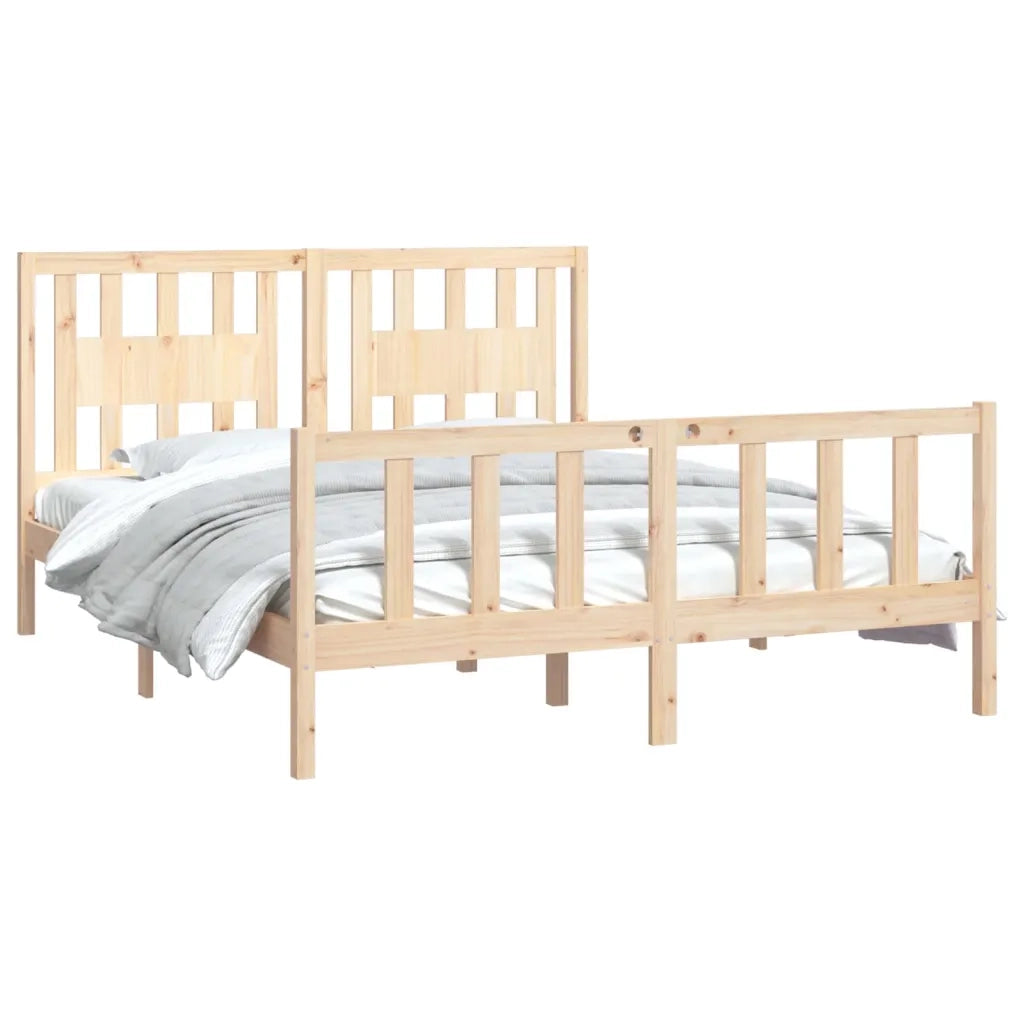 Giroletto con Testiera in Legno Massello di Pino 160x200 cmcod mxl 101214