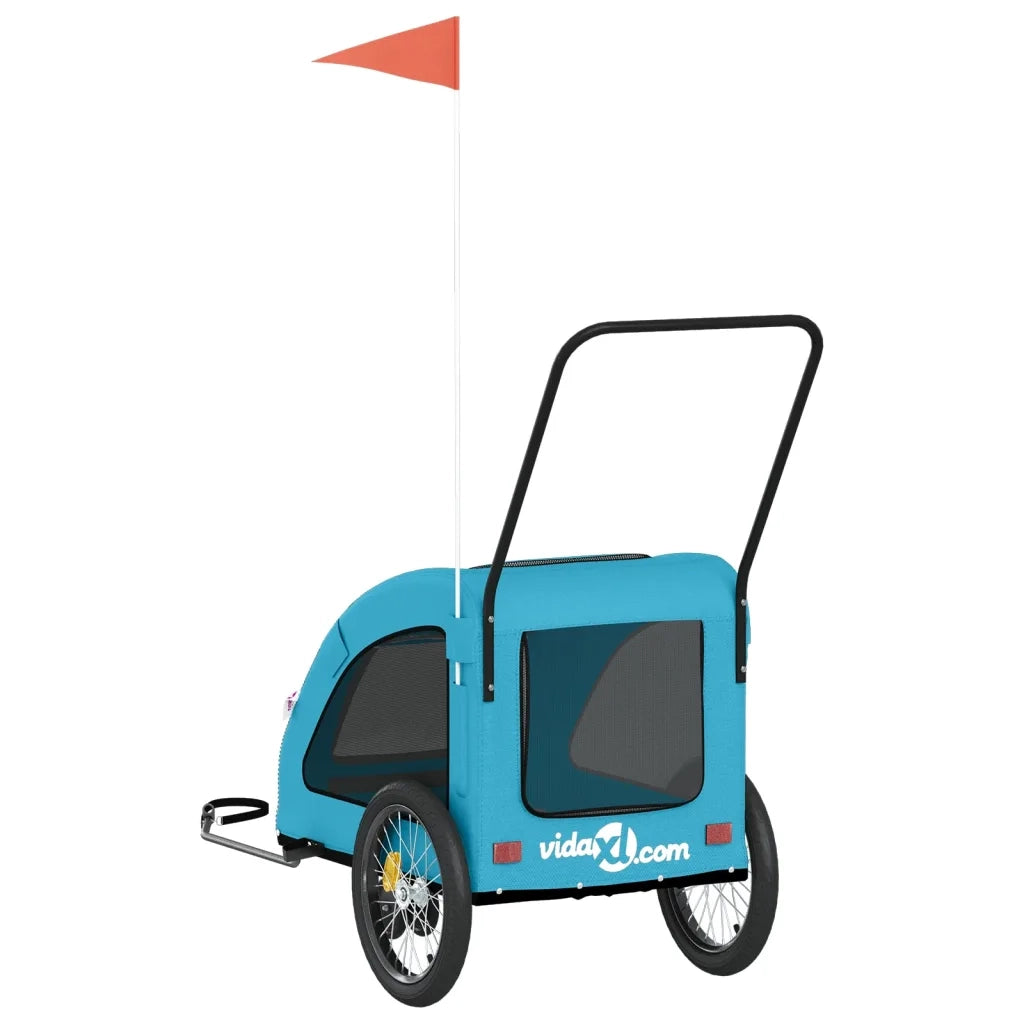 Rimorchio da Bici per Animali Blu Oxford e Ferro CFW3999216