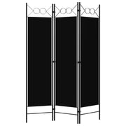 Paravento a 3 Pannelli Nero 120x180 cm 320702