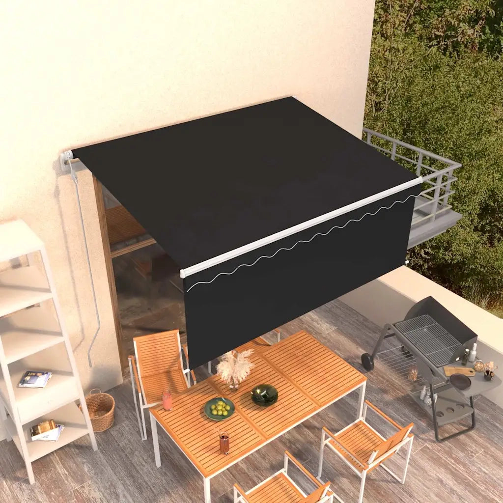 Tenda Retrattile Automatica con Parasole 3,5x2,5 m Antracite 3069289