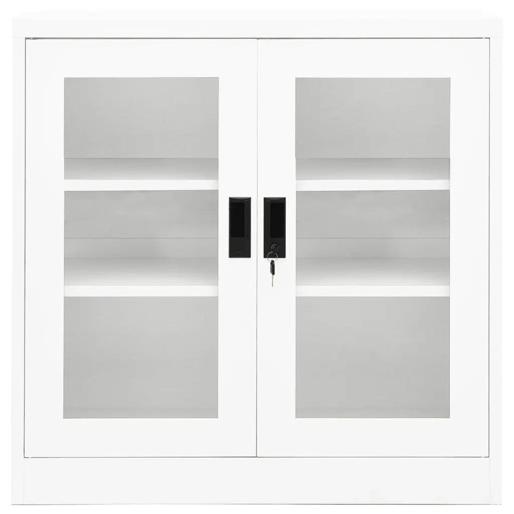 Armadio per Ufficio Bianco 90x40x90 cm in Acciaio 335930