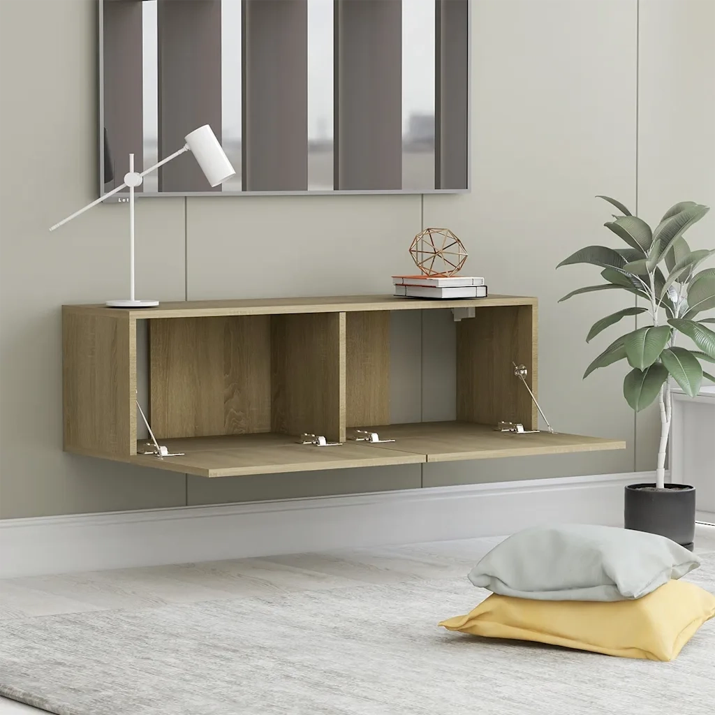 Mobile Porta TV Rovere Sonoma 100x30x30 cm in Truciolato