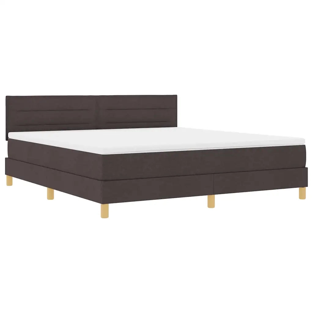 Letto a molle con cuscino Marrone Scuro 180 x 200 cm Tessuto 3338863