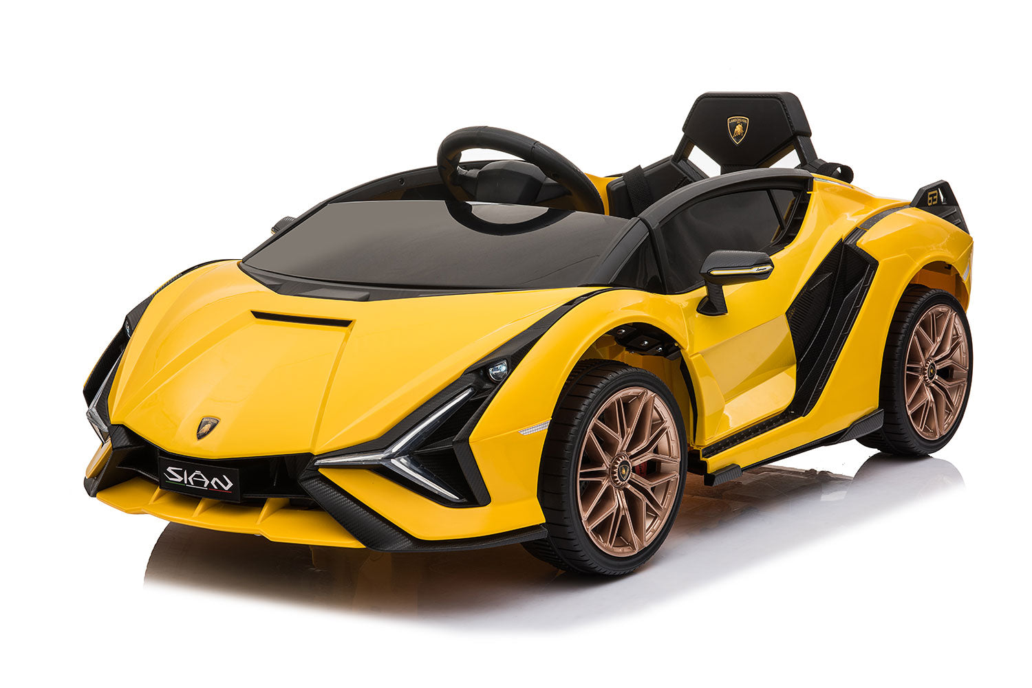 Macchina Elettrica per Bambini Licenza Ufficiale Lamborghini Sian 10,8V 5,4Ah Giallo