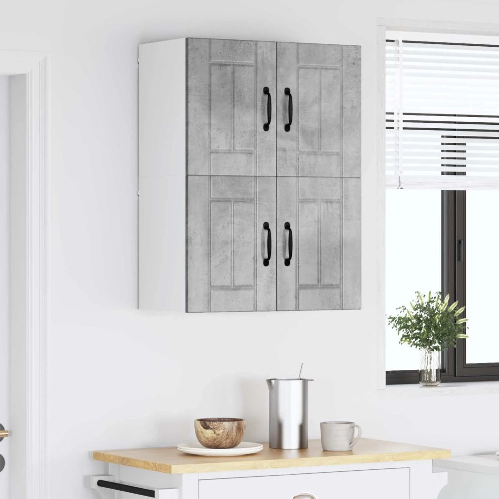 Armadi a pareti per cucina con porta Lucca 2 pcs Grigio Cemento 884921