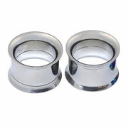 Orecchini in Argento/Rosso Oro - 3 Paia - Acciaio Inox 316L - Tunnel - Adatti per la Maggiore Parte delle Persone - Garanzia di Soddisfazione