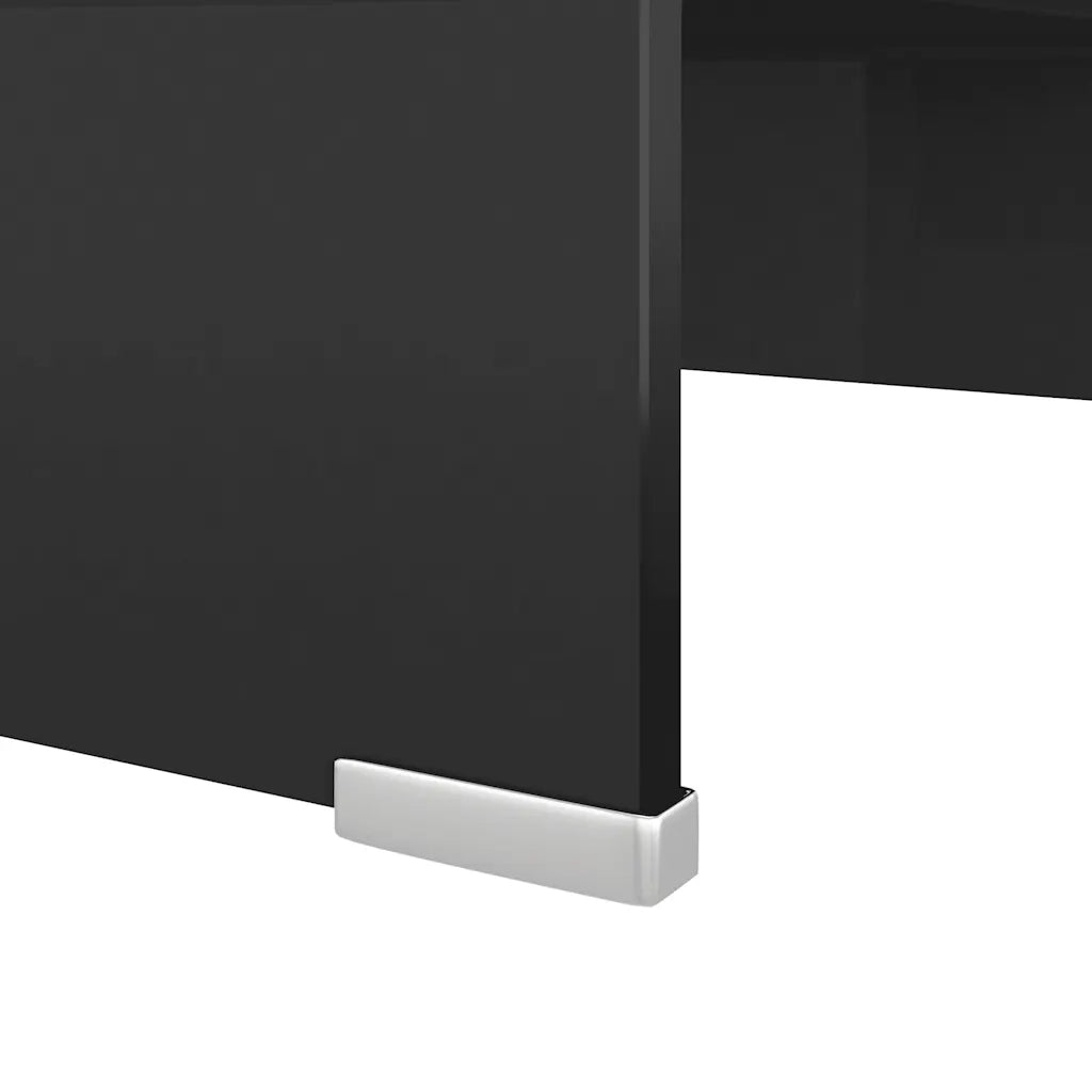 Mobile/Rialzo Porta TV | Armadietto TV | Mobile Porta TV in Vetro Nero 40x25x11 cm
