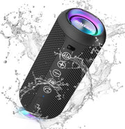 Bluetooth portatile con luce LED colorata, mini cassa acustica idroresistente con suono surround 360° e chiamata in modalità handsfree