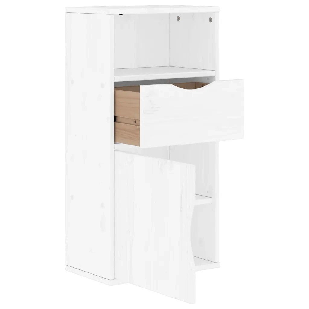 Armadietto Laterale con Cassetto ODDA Bianco 40x24x79 cm 4103600