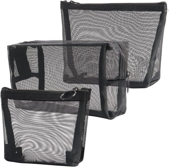 Cosmetici in 3 Dimensioni - Borsa di Maquillage con Cerniera - Borse da Toletta Portatili per Ufficio e Accessori da Viaggio