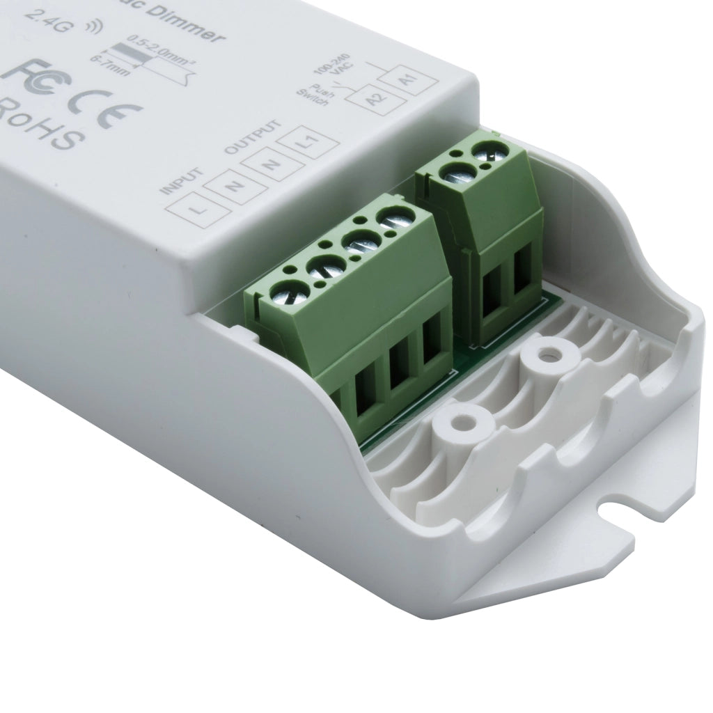 Controller centralina lampade faretti strisce LED 480W push dimmer WiFi RF 2.4G Google Alexa 230V input 0-1-10V