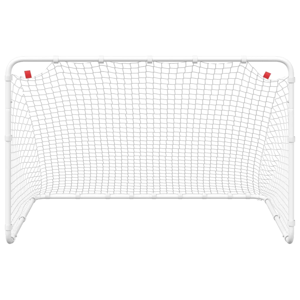 Porta da Calcio Bianca 122x81x81 cm in Acciaio