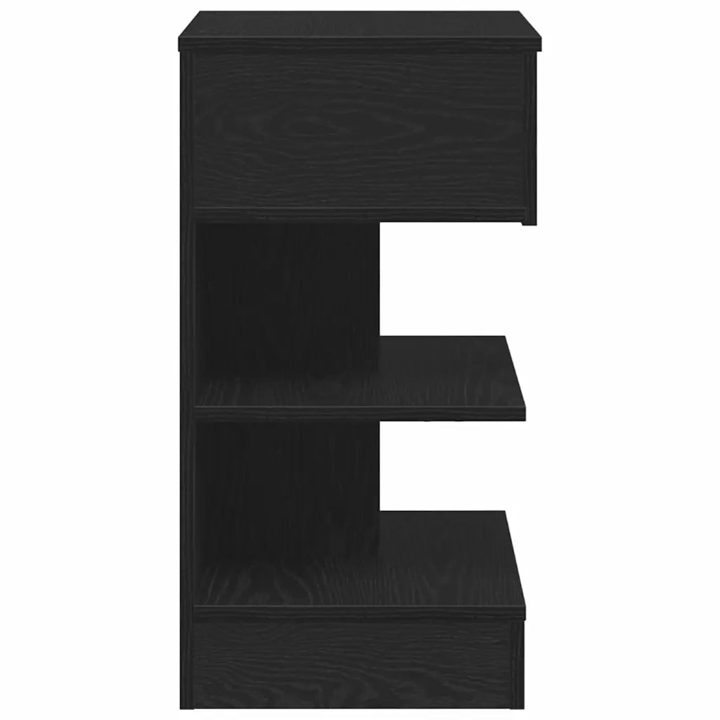 Armadio da Notte Rovere Nero 40 x 35 x 65 cm Legno multistrato 862699