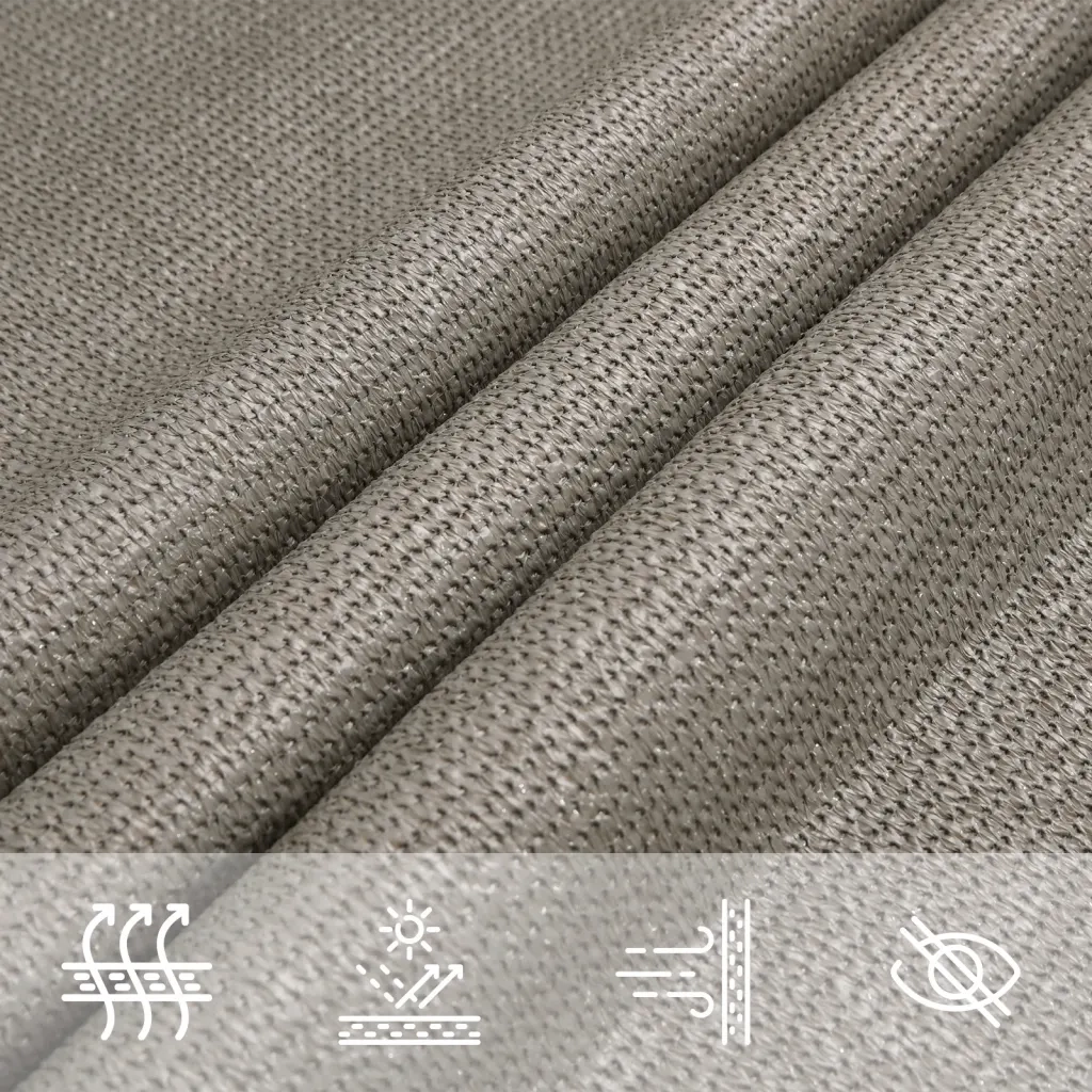 Vela Parasole 160 g/m² Rettangolare Grigio Chiaro 2x2,5 m HDPE 4001973