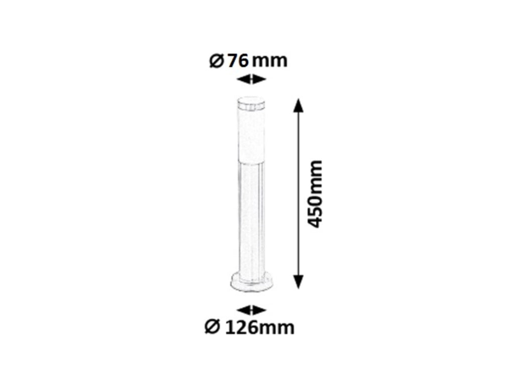 Paletto da giardino moderno E27 inox cromo IP44 Rabalux