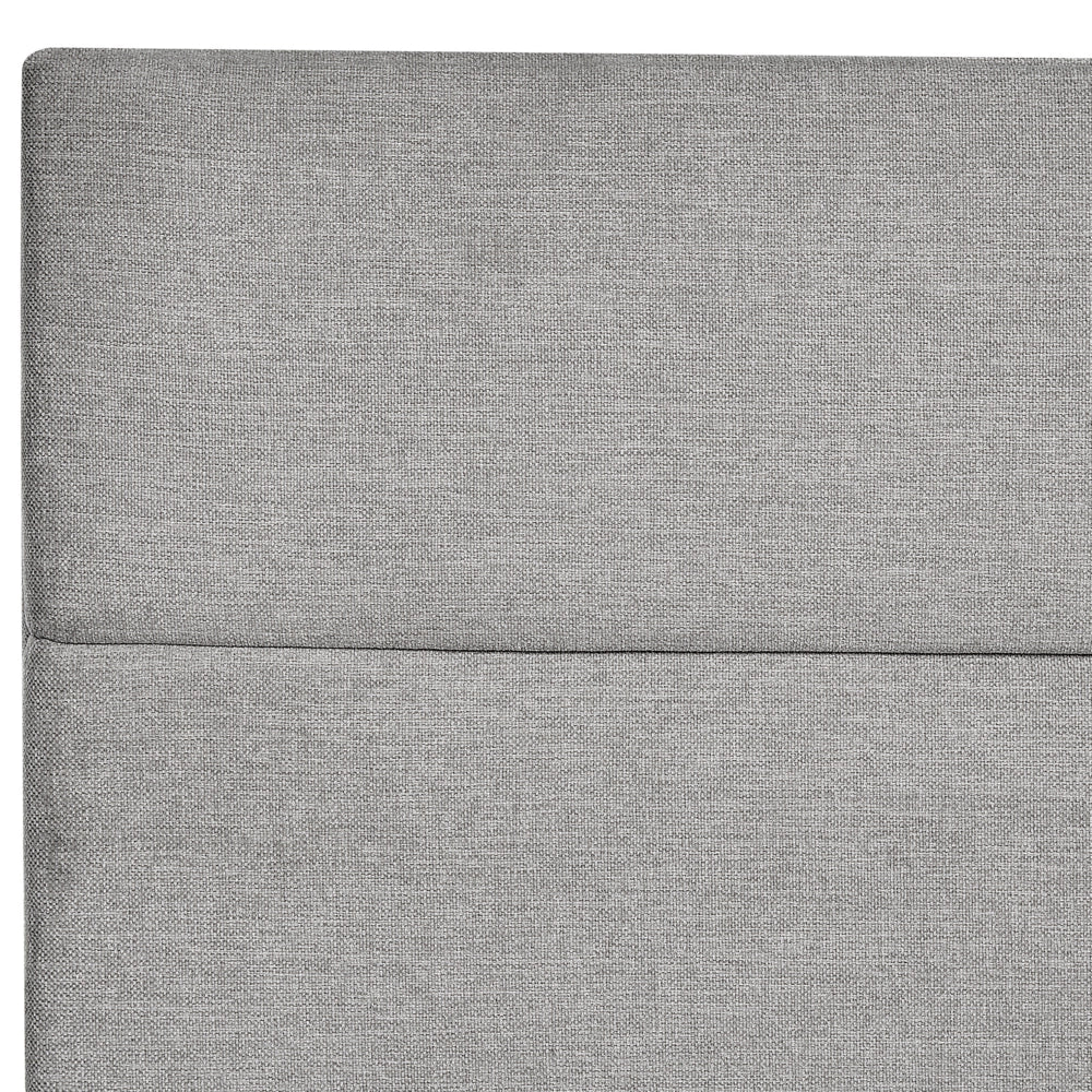 Divano letto king size UE con contenitore 160 x 200 Tappezzato grigio chiaro con materasso a molle Bonell
