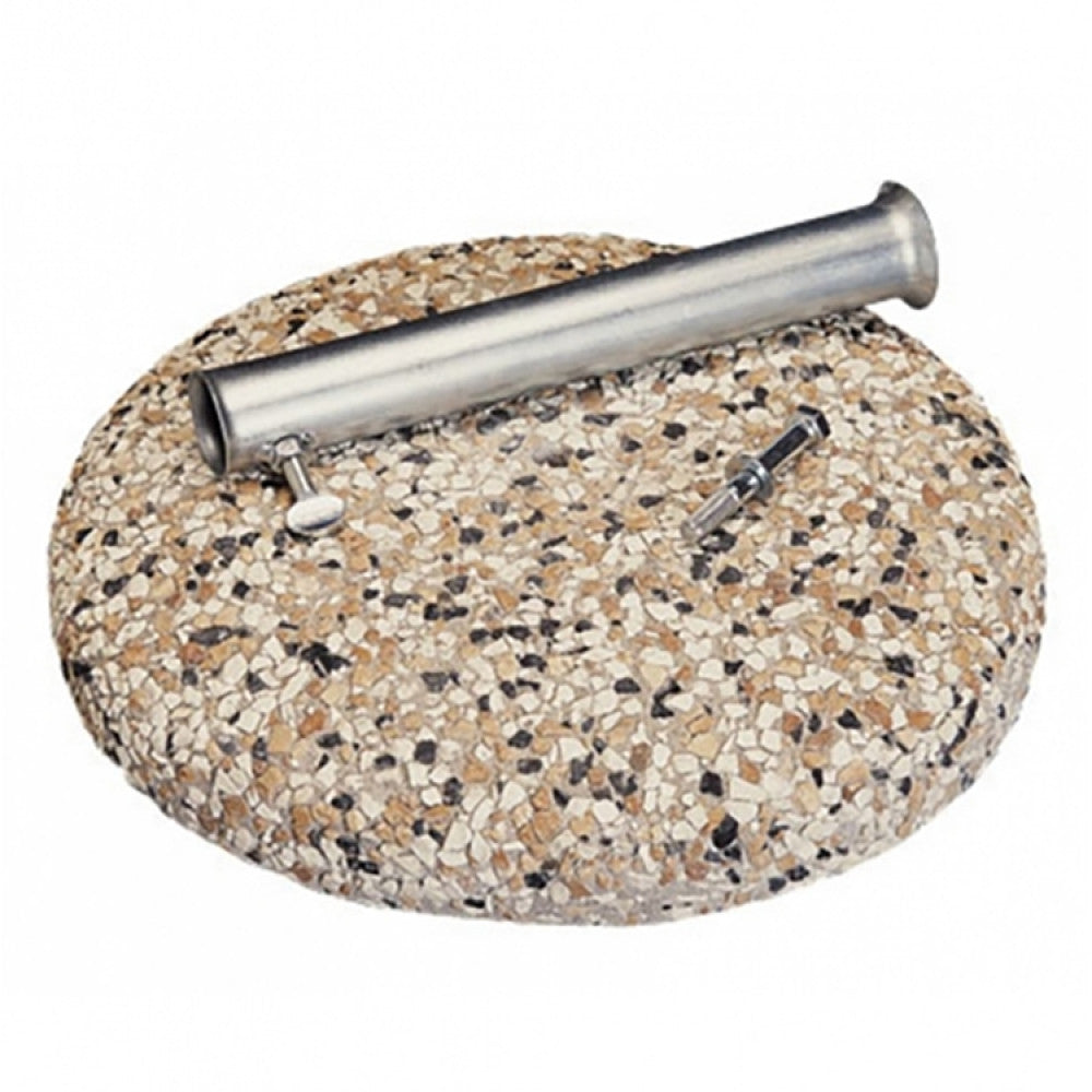 Base per Ombrellone da Giardino Kg 15 con Tubo Ø38 mm in Acciaio Grigio