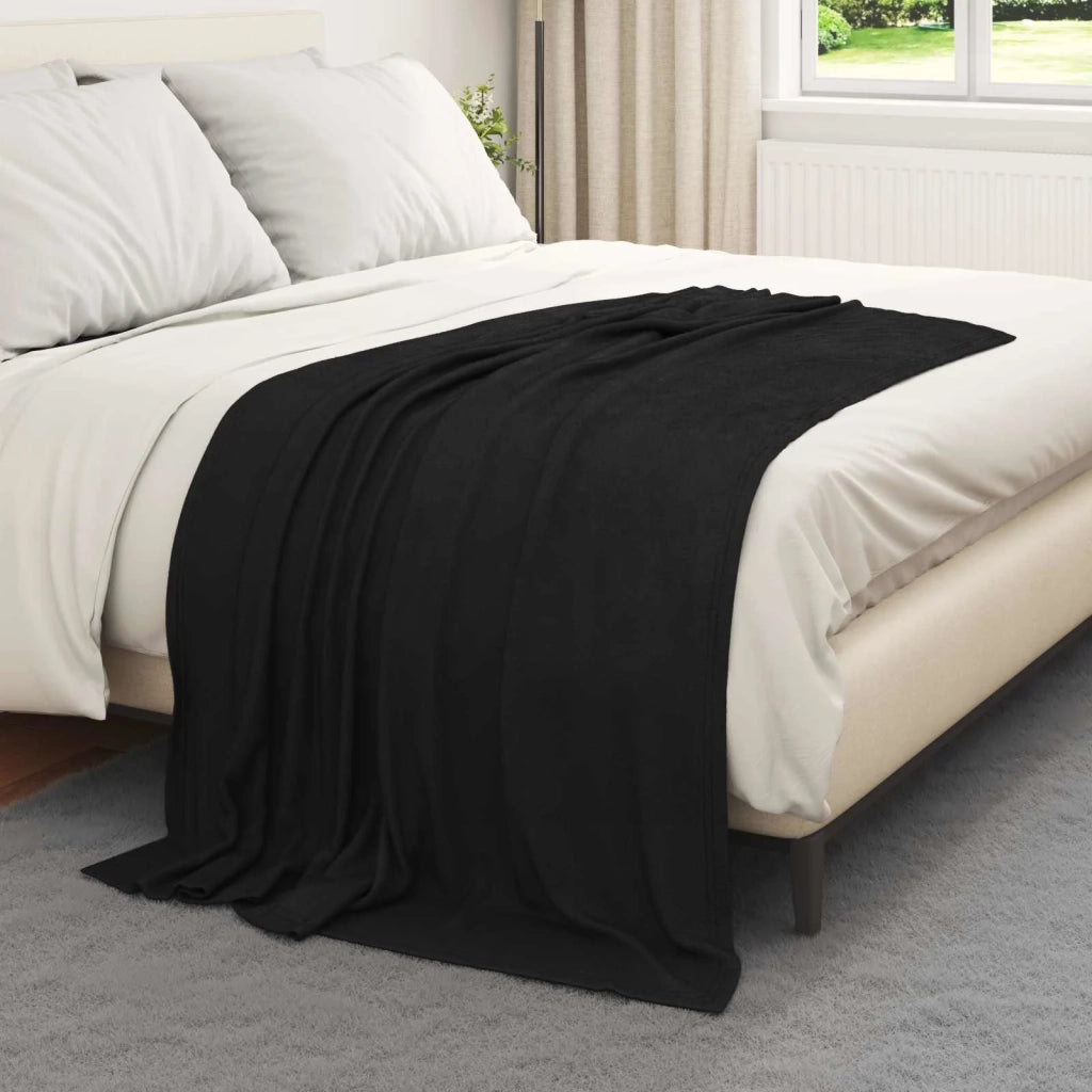 Coperte da Pile 24 pz Nero 170 x 130 cm Panno