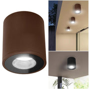 Trade Shop - Faretto Lampada Soffitto Attacco Gu10 Plafoniera Tonda Esterno Led Impermeabile -