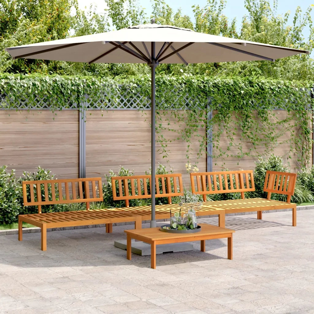 vidaXL Set Divano Pallet da Giardino 4 pz in Legno Massello di Acacia