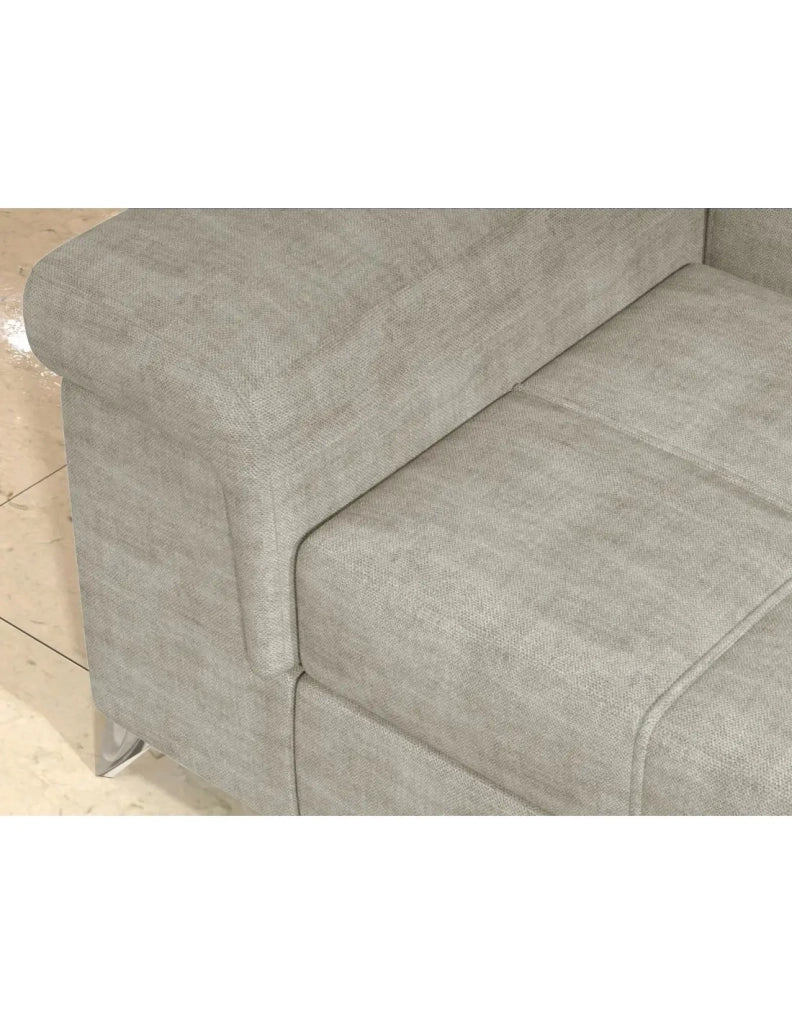Divano angolare convertibile PALAZZO 4 posti beige – angolo sinistro con vano contenitore