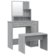 Toeletta tavolo da trucco di design mobili per camera da letto 86,5 x 35 x 136 cm grigio 02_0006342