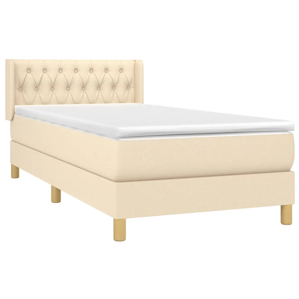 Giroletto a Molle con Materasso Crema 90x190 cm in Tessutocod mxl 74425