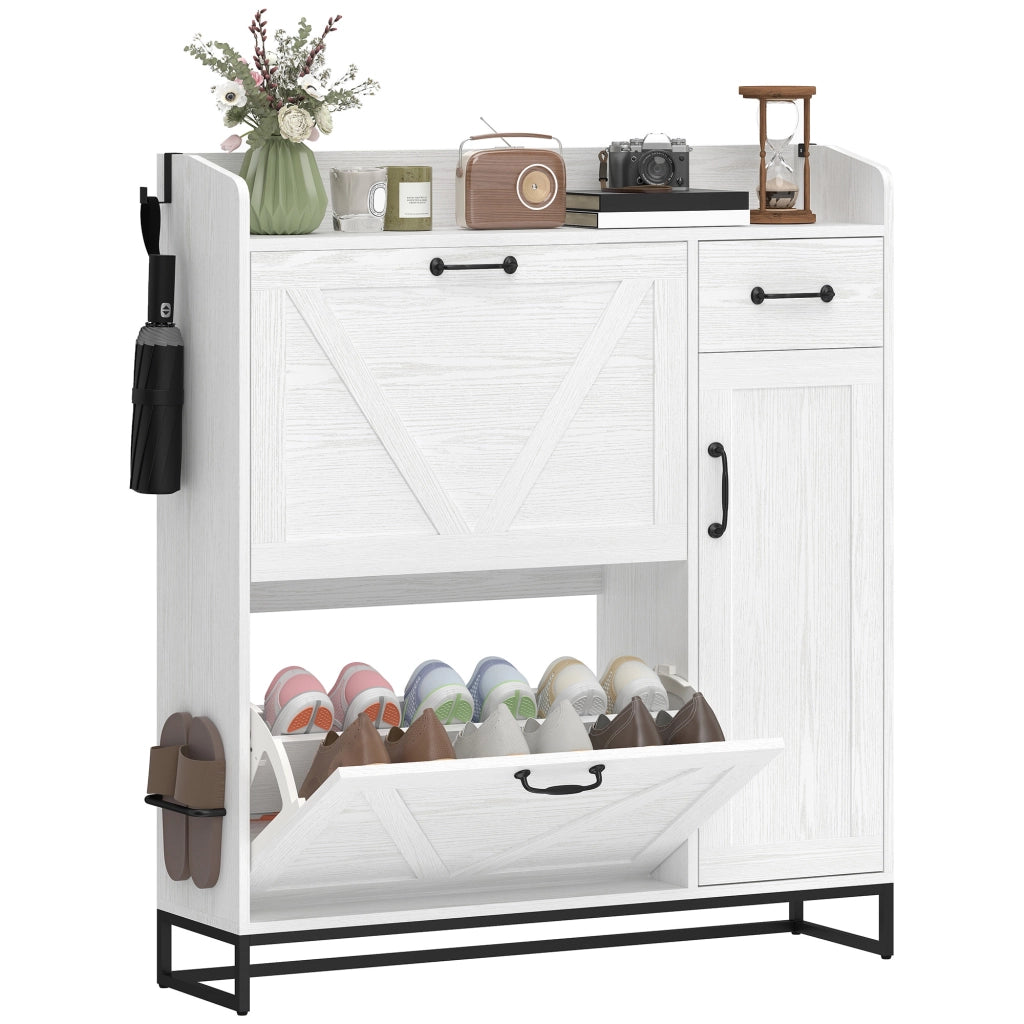 Mobiletto con Cassetti e Ripiani ¨C zephmum ¨C Bianco 106.7x26x116cm